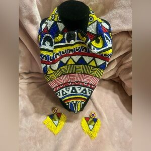 Sassy Jones Vintage Sherri Set (Beaded Bib and Matching Dangles)